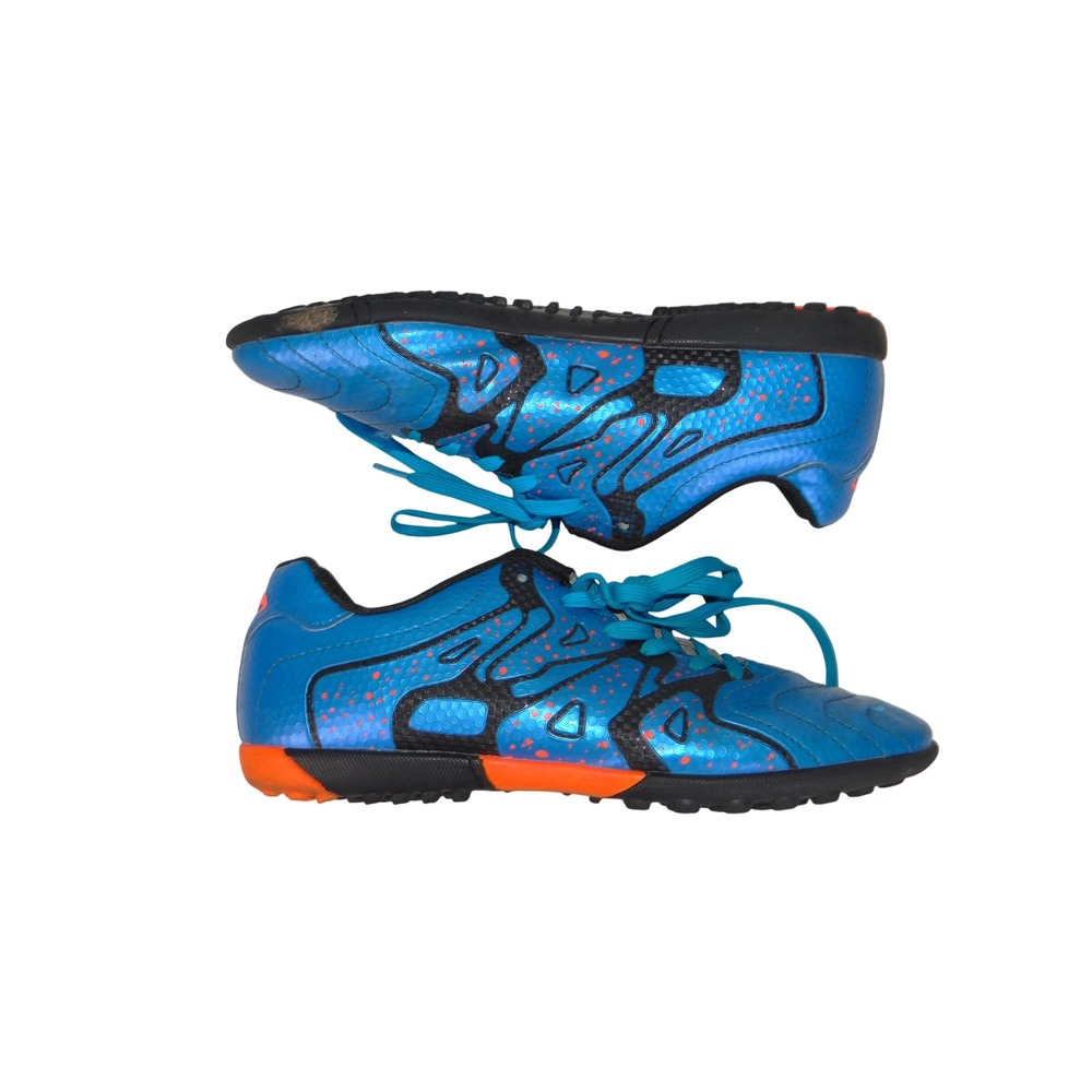 Tiebao S75523 Mens Indoor Soccer Cleats Blue Black Orange Size US 7 EUR 39